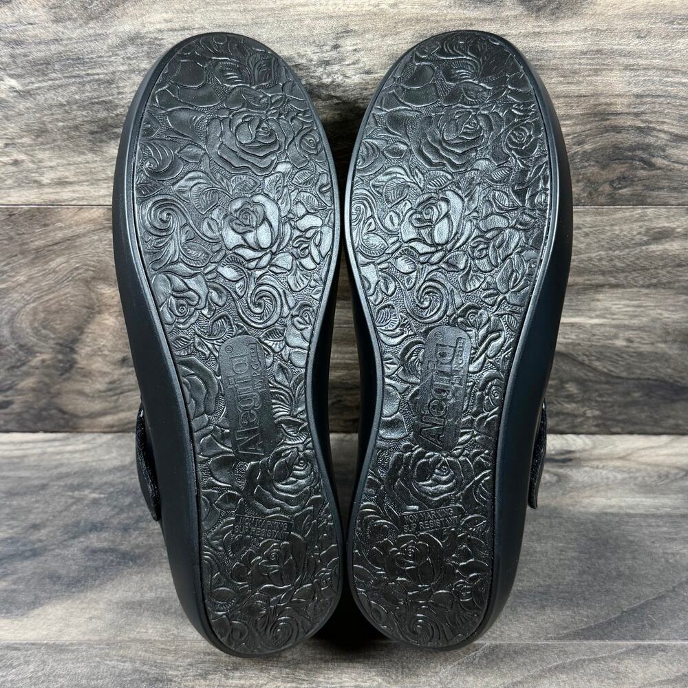 NIB Alegria by PG Lite 39 9 Olivia Comfort Mary Jane Flats Shoes Black Multi - Picture 9 of 10